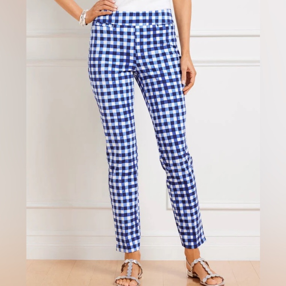 TALBOTS CHATHAM ANKLE PANTS - GINGHAM